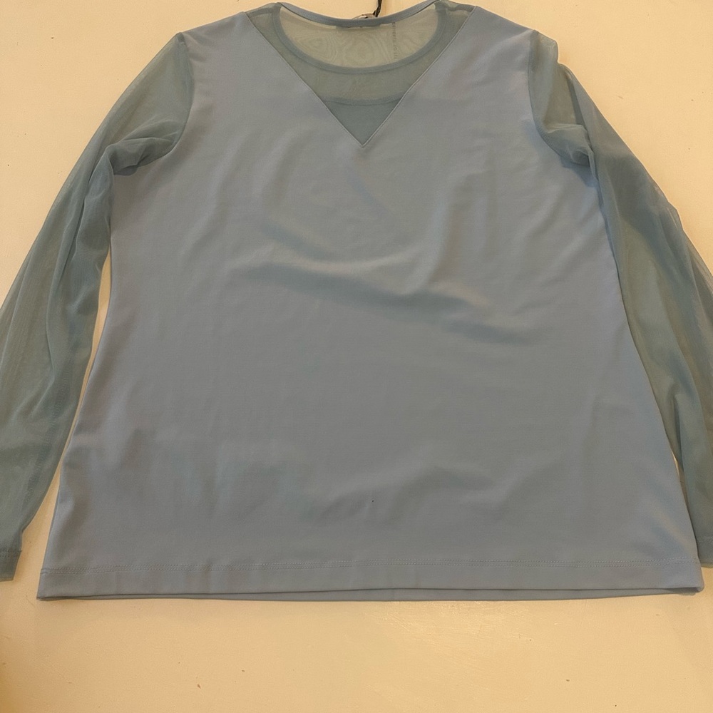 Anatomie Blue Fitted Blouse with Long Sleeves - Picture 6 of 7